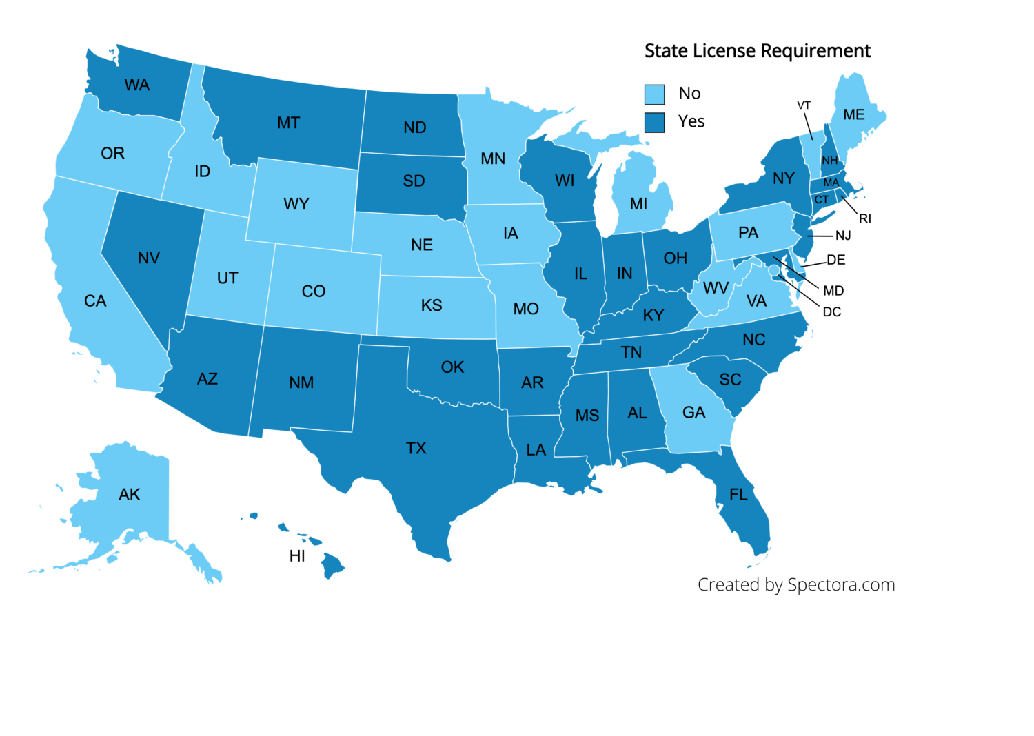 State by State Home Inspector Licensing Requirements for 2023 (Map)